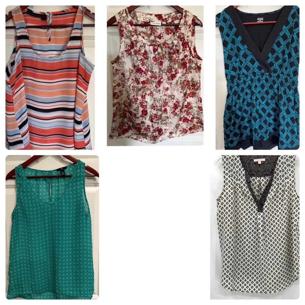 Lot of 5 tank/sleeveless tops